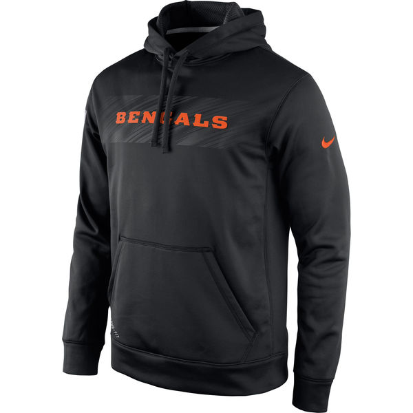 Men Cincinnati Bengals Nike KO Speed Wordmark Performance Hoodie  Black->cincinnati bengals->NFL Jersey